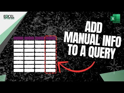 Add manual information into a query | Power Query — Necunoscut