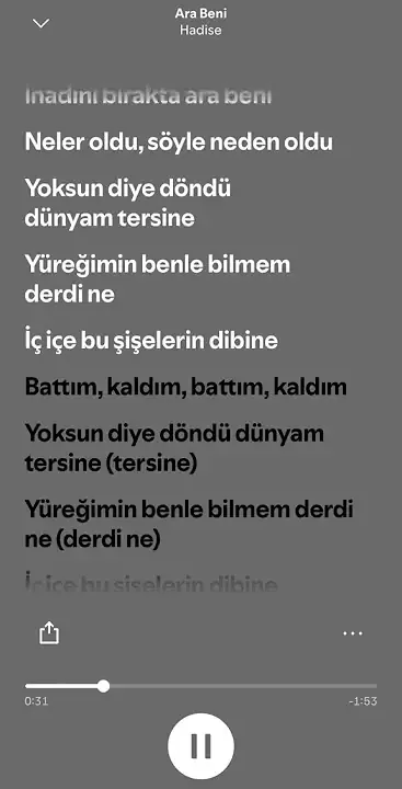 Ara beni #lyrics #keşfet — Hadise