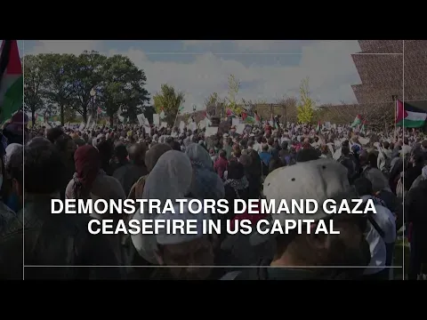 Demonstrators demand Gaza ceasefire in US capital — Roya News English