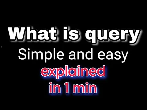What is query | what is a query in DBMS — ناشناس