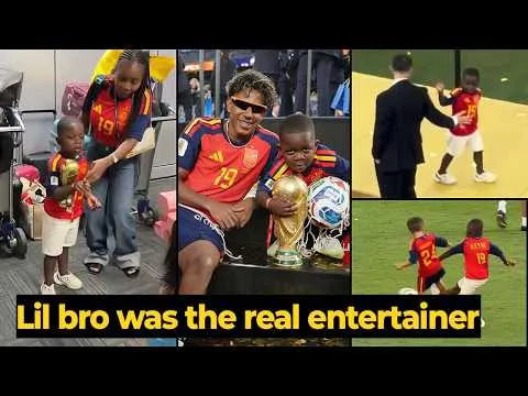 Full Hilarious Moment Yamal's Little Brother Showed Off the World Cup Trophy 😭 — Nomaʼlum